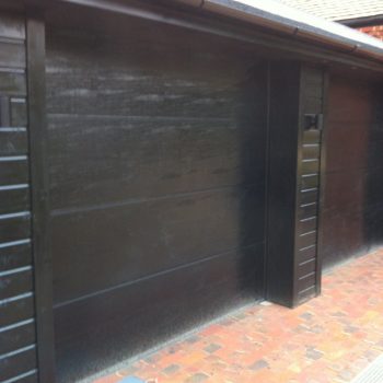 Gloss Black Sectional Garage Door