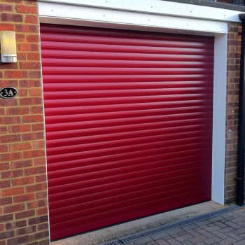 Red Insulated Roller Garage Door