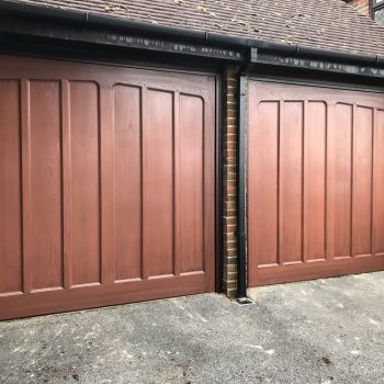 Two Wooden Garage Doors