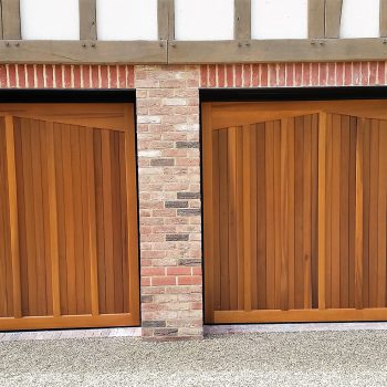 Two Wooden Garage Doors