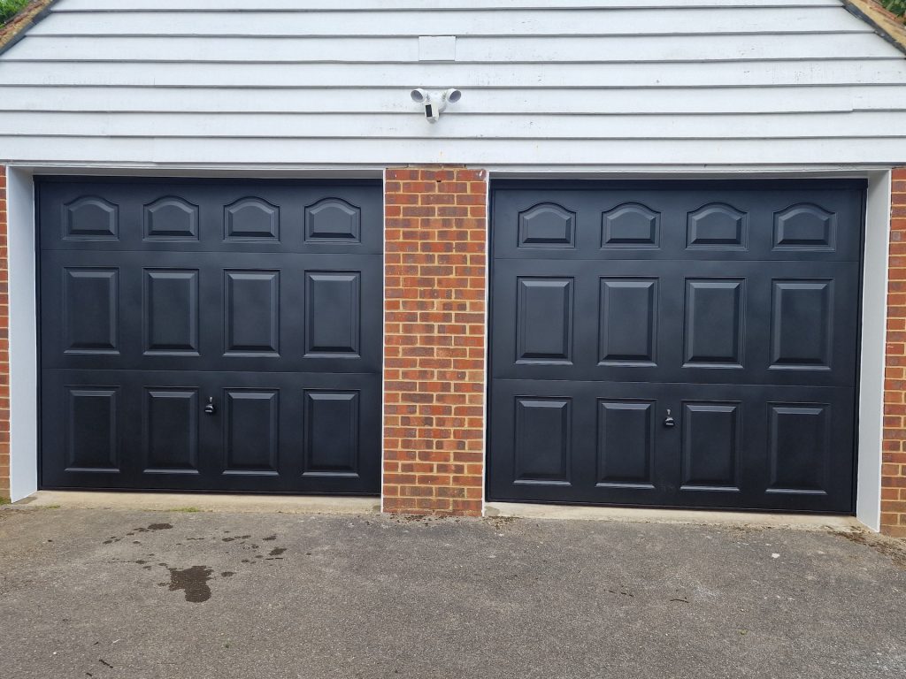 double black garage door