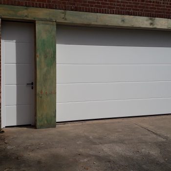 white sectional garage door