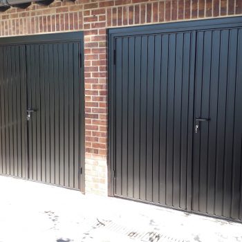 double black garage door