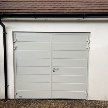 cream garage door