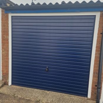 garage door dark blue