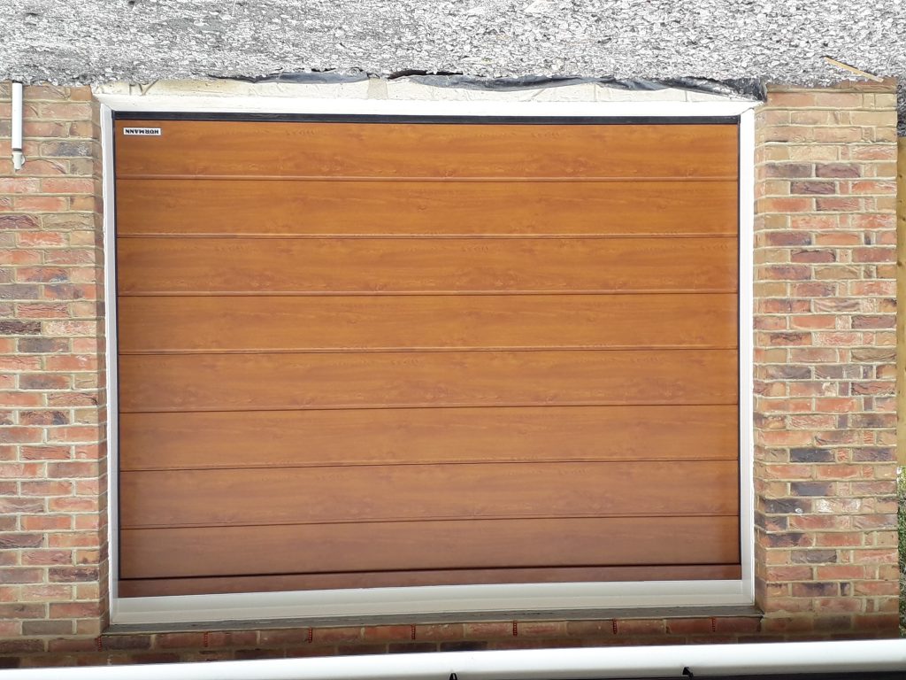 brown sectional garage door